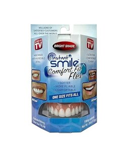 GrillzShop Kunstgebit InstantSmile Comfort Fit Flex One size BOVEN gebit Bright White (goedkope kunstgebit)  - High Quality