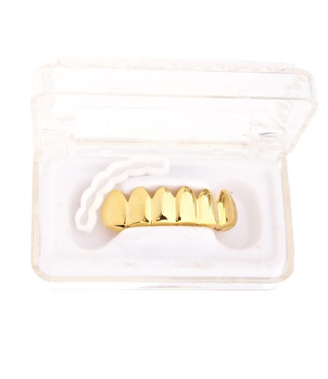 GrillzShop Grillz tanden - onderkant - Goudkleurig - zelf op maat te maken