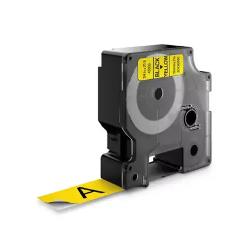 Dymo D1 45808 Compatible 19mm Zwart op Geel Dymo D1 45808 Compatible 19mm Zwart op Geel
