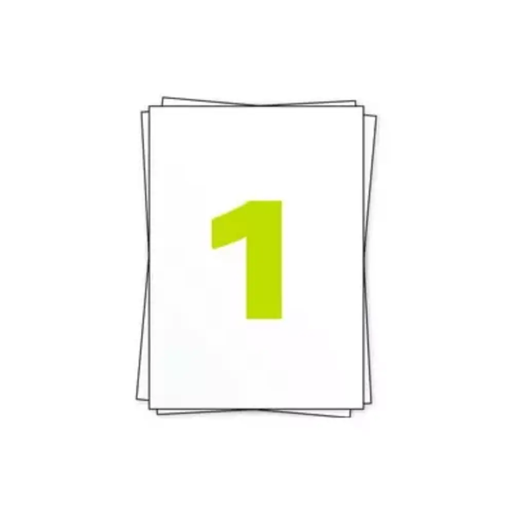 A4 Labels Etiketten 210x296mm 100 x 1 Stuks Wit A4 Labels Etiketten 210x296mm 100 x 1 Stuks Wit