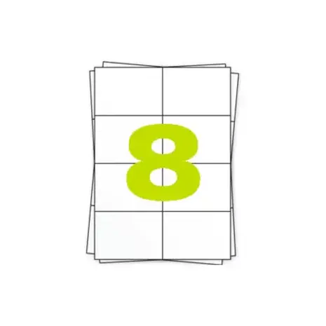 A4 Labels Etiketten 105x74mm 100 x 8 Stuks Wit