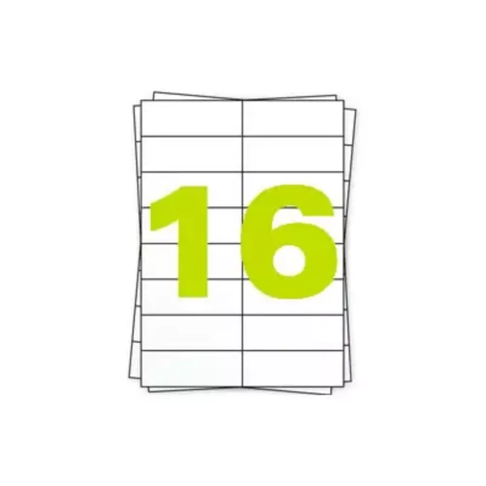 A4 Labels Etiketten 105x37mm 100 x 16 Stuks Wit A4 Labels Etiketten 105x37mm 100 x 16 Stuks Wit