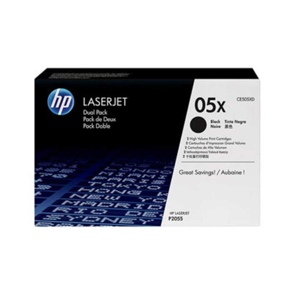 HP HP 05X (CE505XD) Toner Zwart 2-Pack