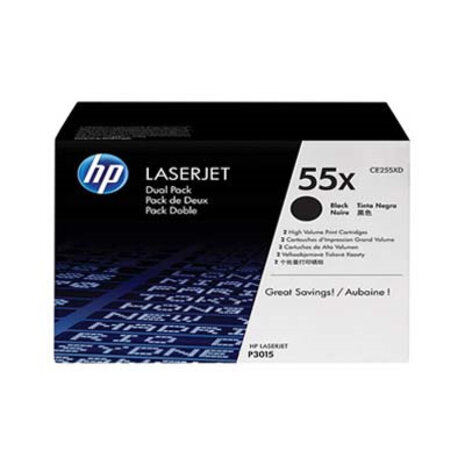 HP HP 55X (CE255XD) Toner Zwart 2-pack