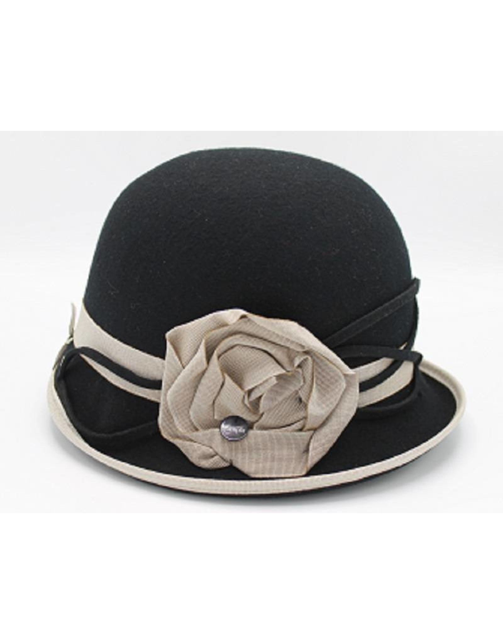 beige bowler hat