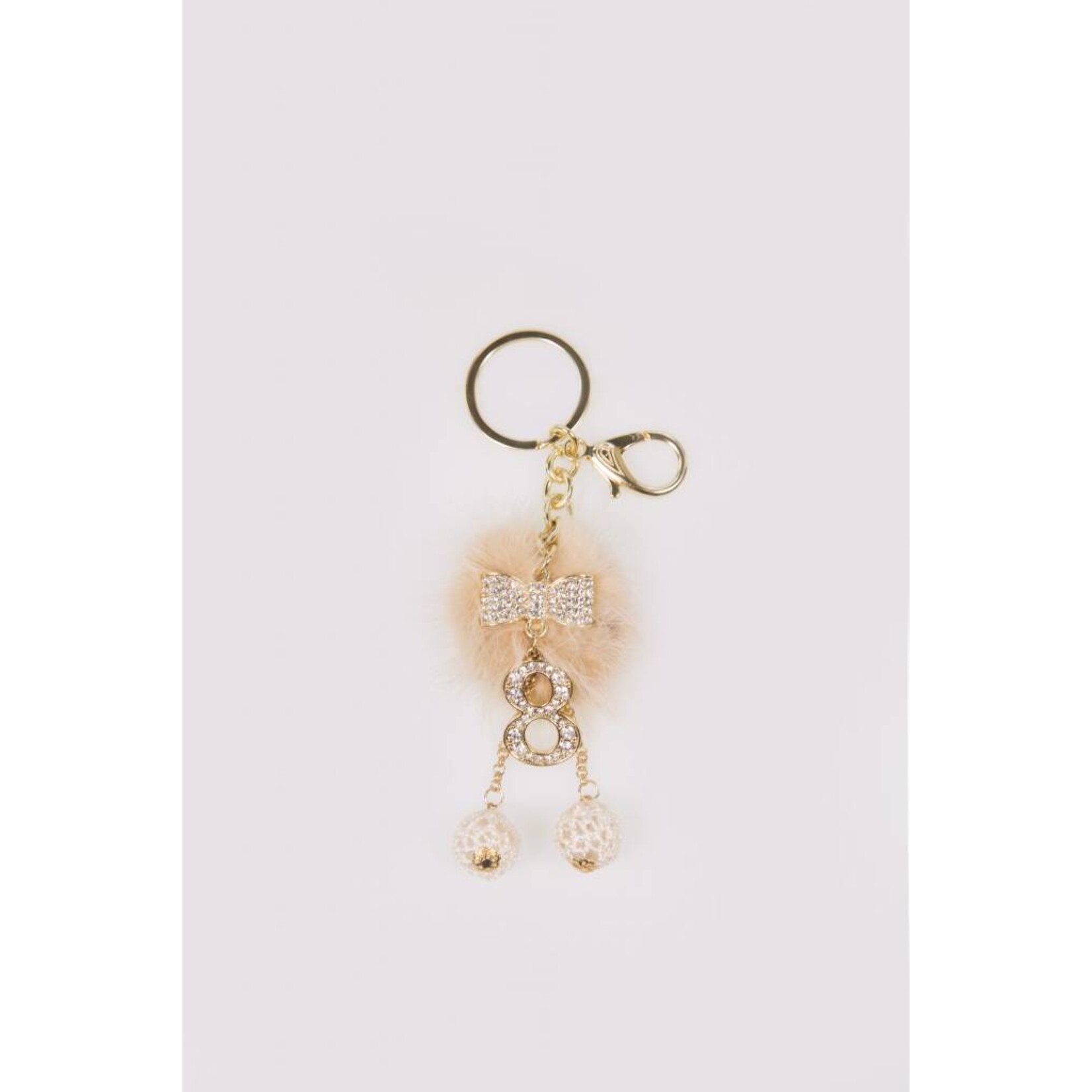 Sleutelhanger beige