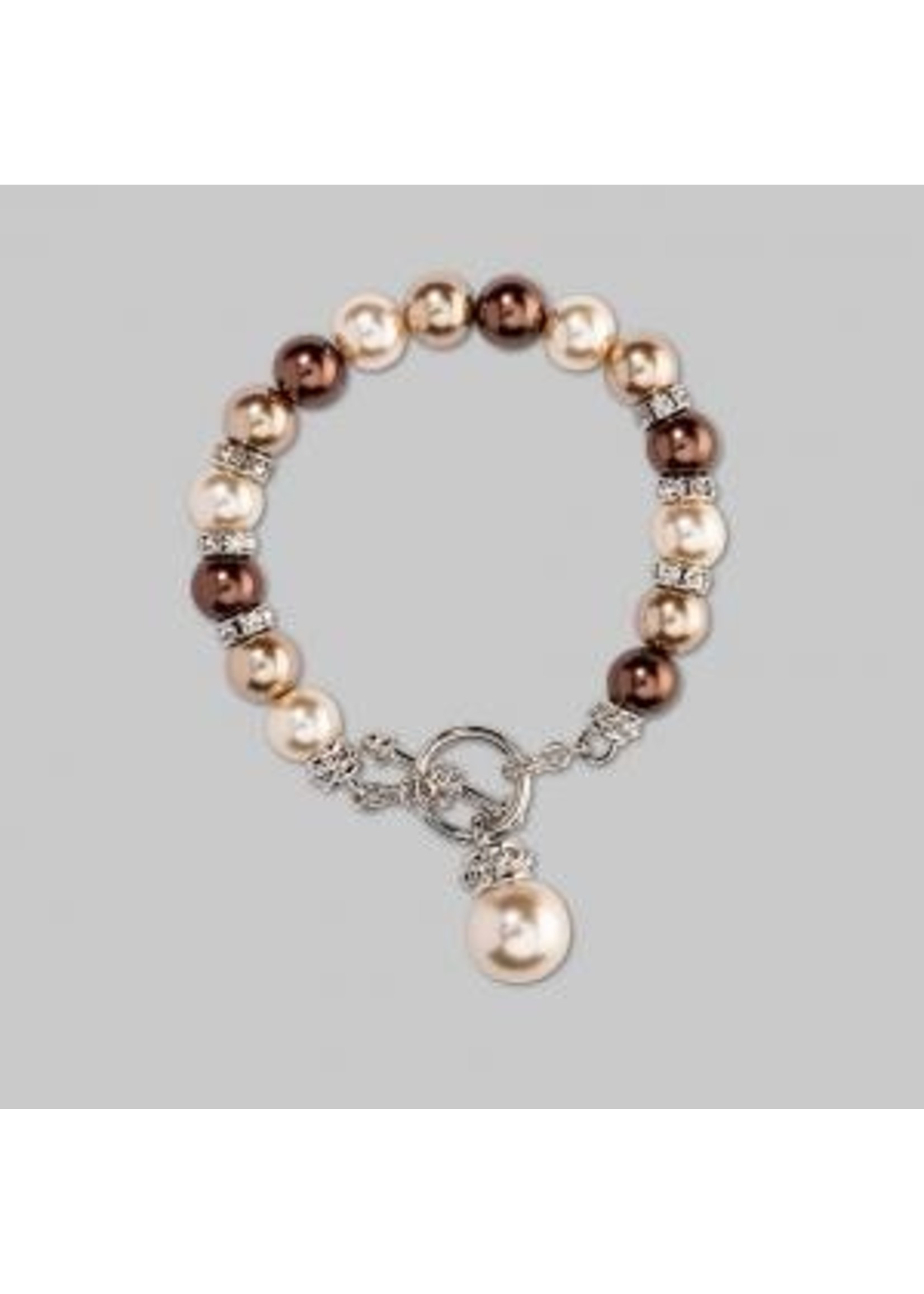 Bracelet Perle Marron Beige