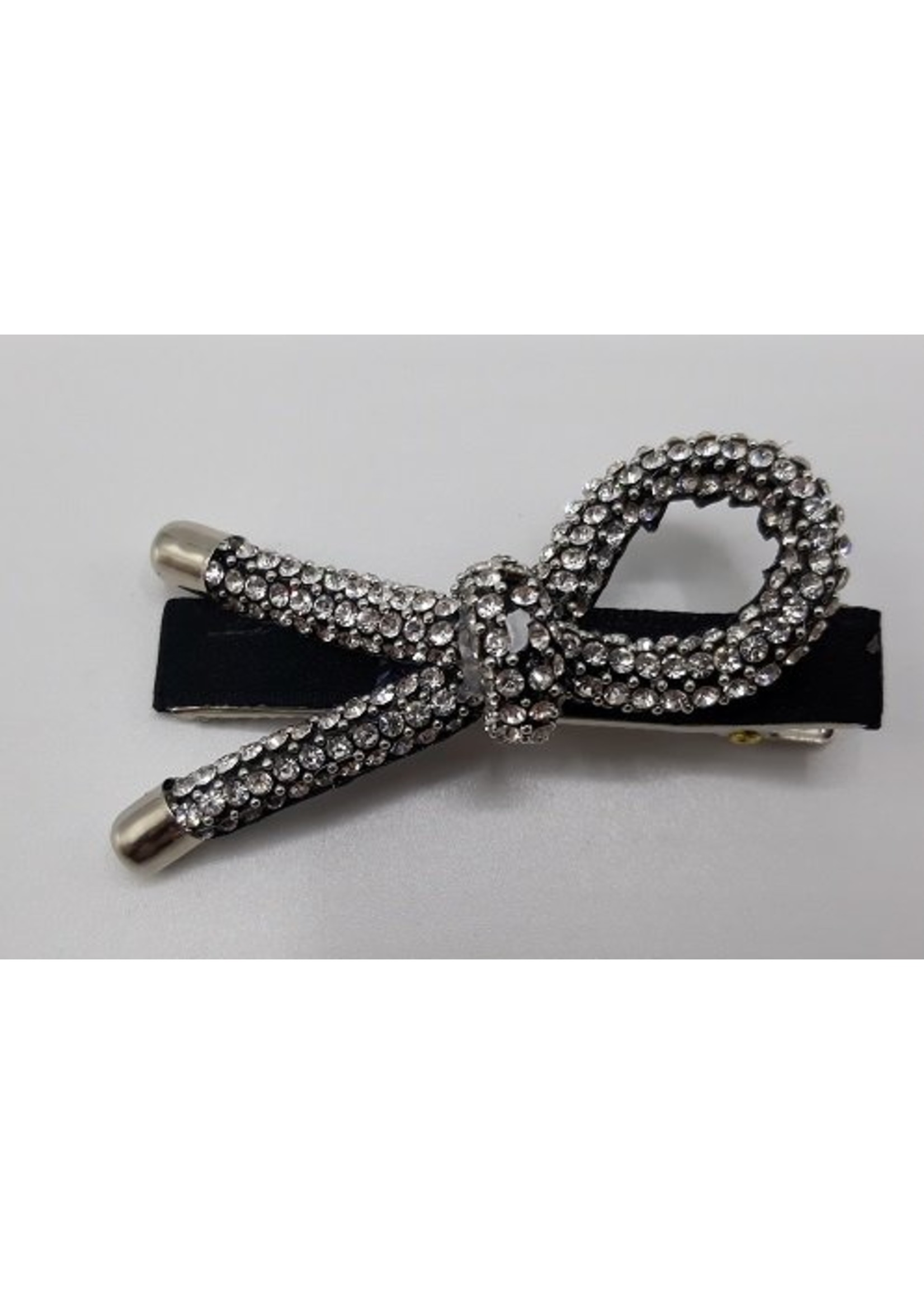 Black hair pusher with Rhinestone