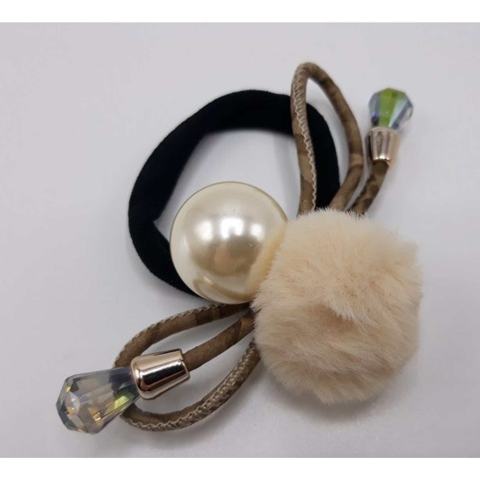 Hair Puller Beige Pompon