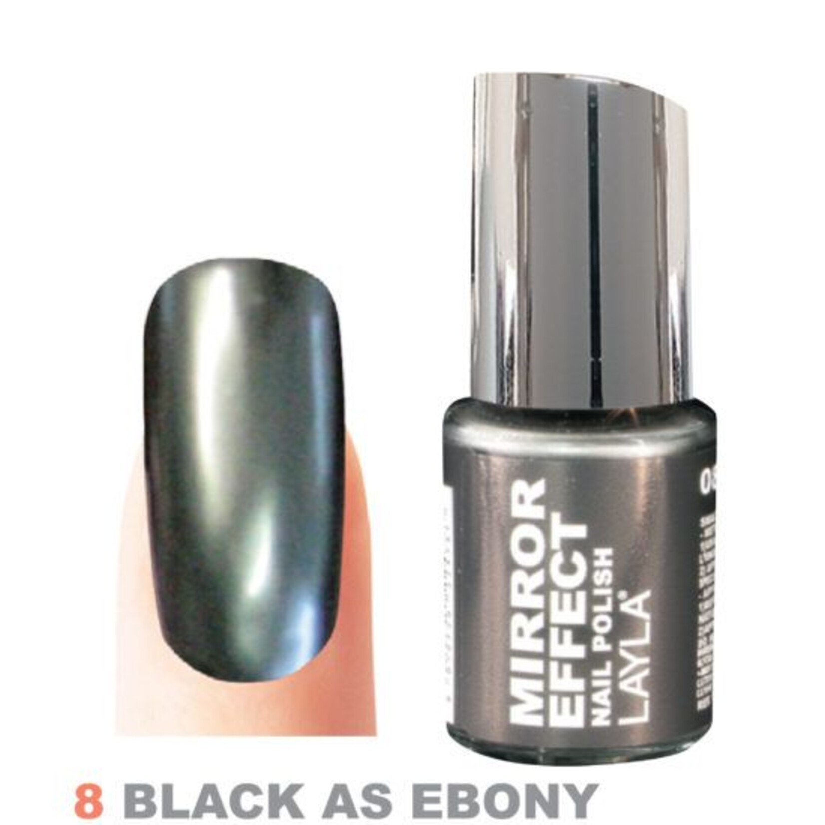 Layla Cosmetics Black as Ebony N°8 - Mirror Effect