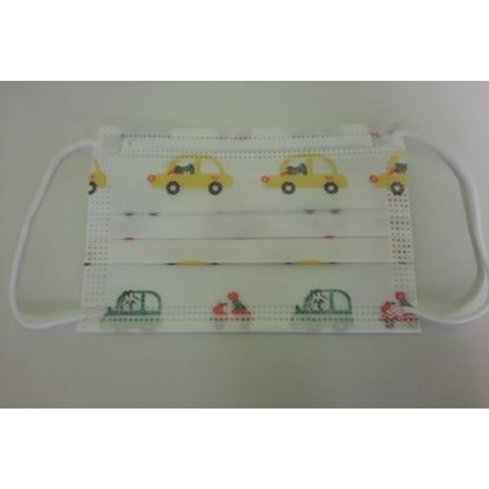 Masque buccal enfant blanc  voitures