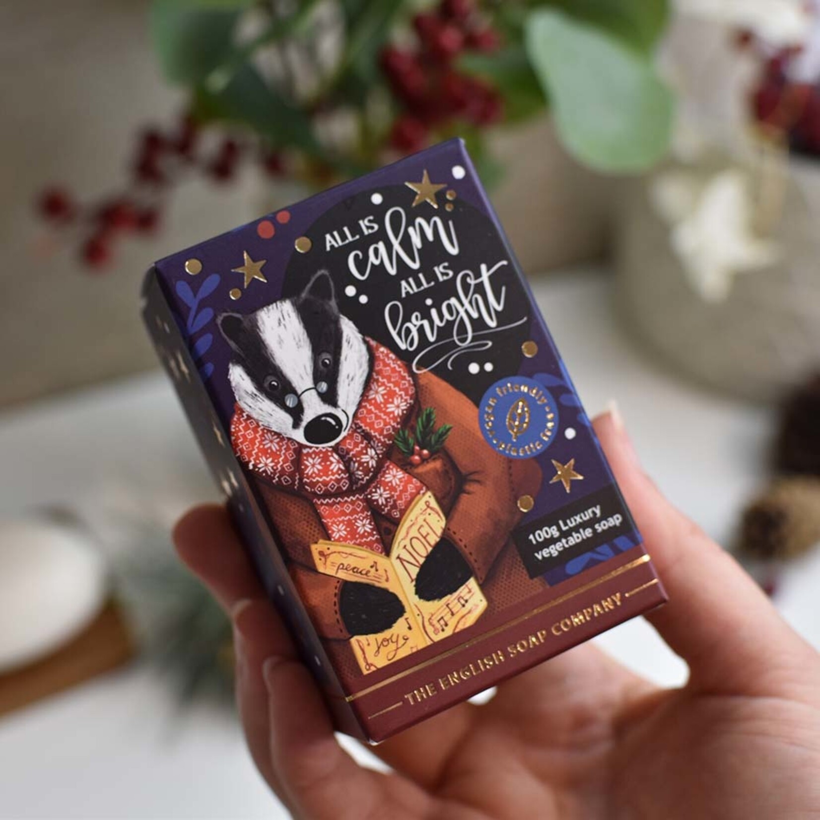 The English Soap Company Christmas Badger Mini Soap