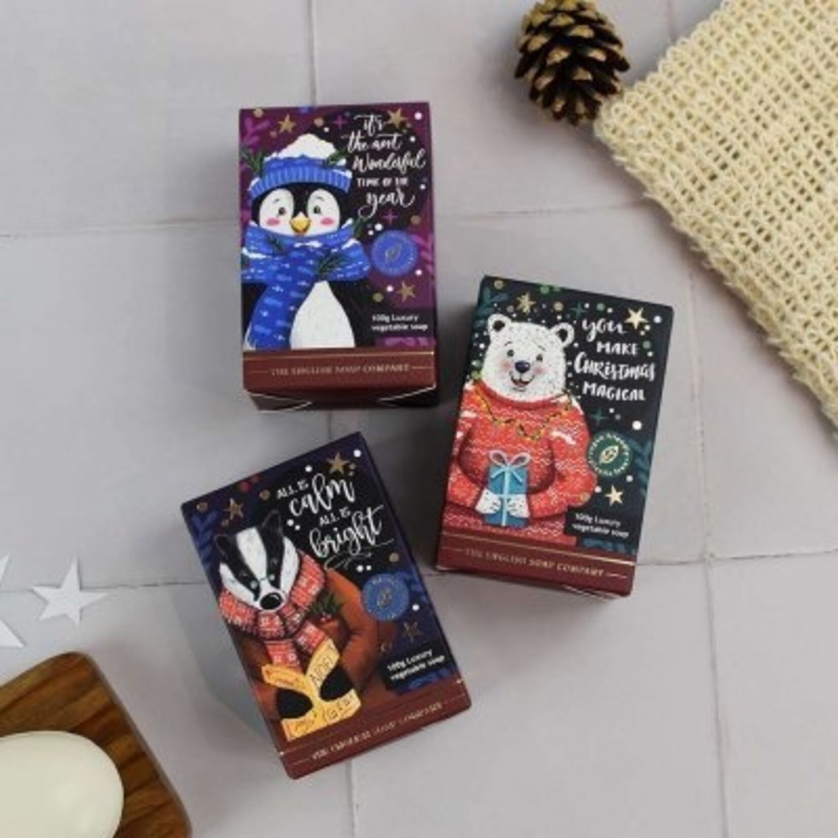 The English Soap Company Christmas Santa Mini Soap