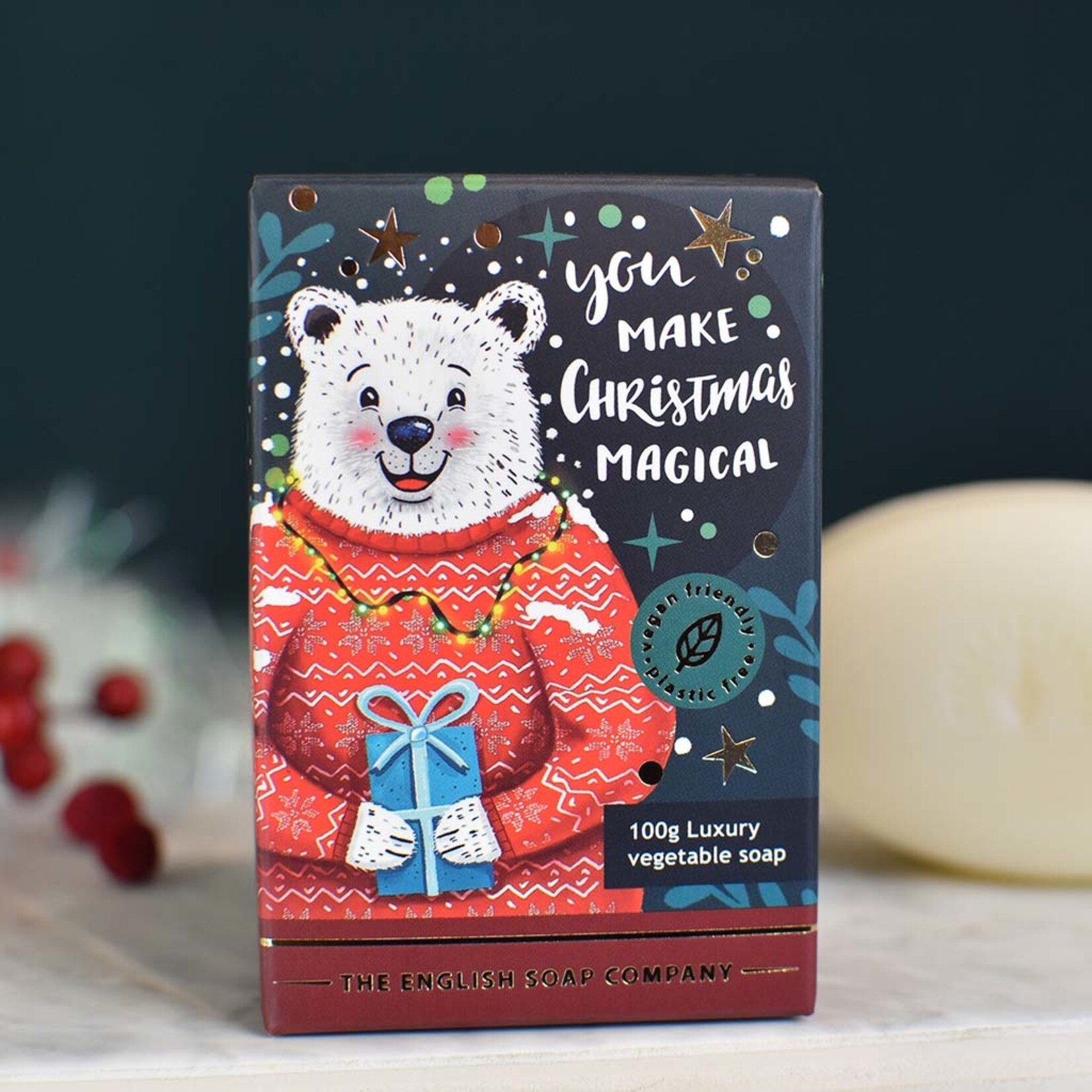 The English Soap Company Christmas Polar Bear Mini Soap