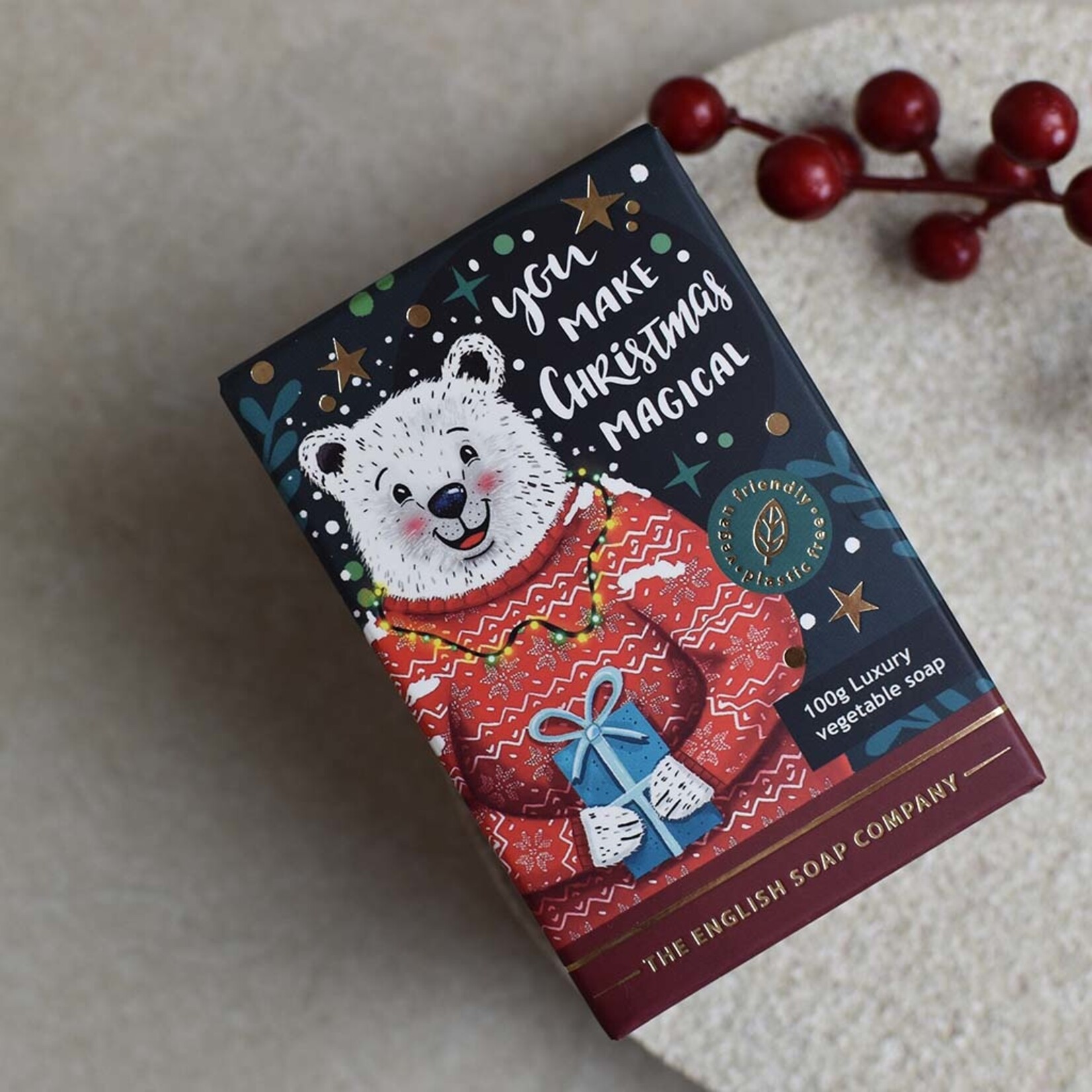 The English Soap Company Christmas Polar Bear Mini Soap