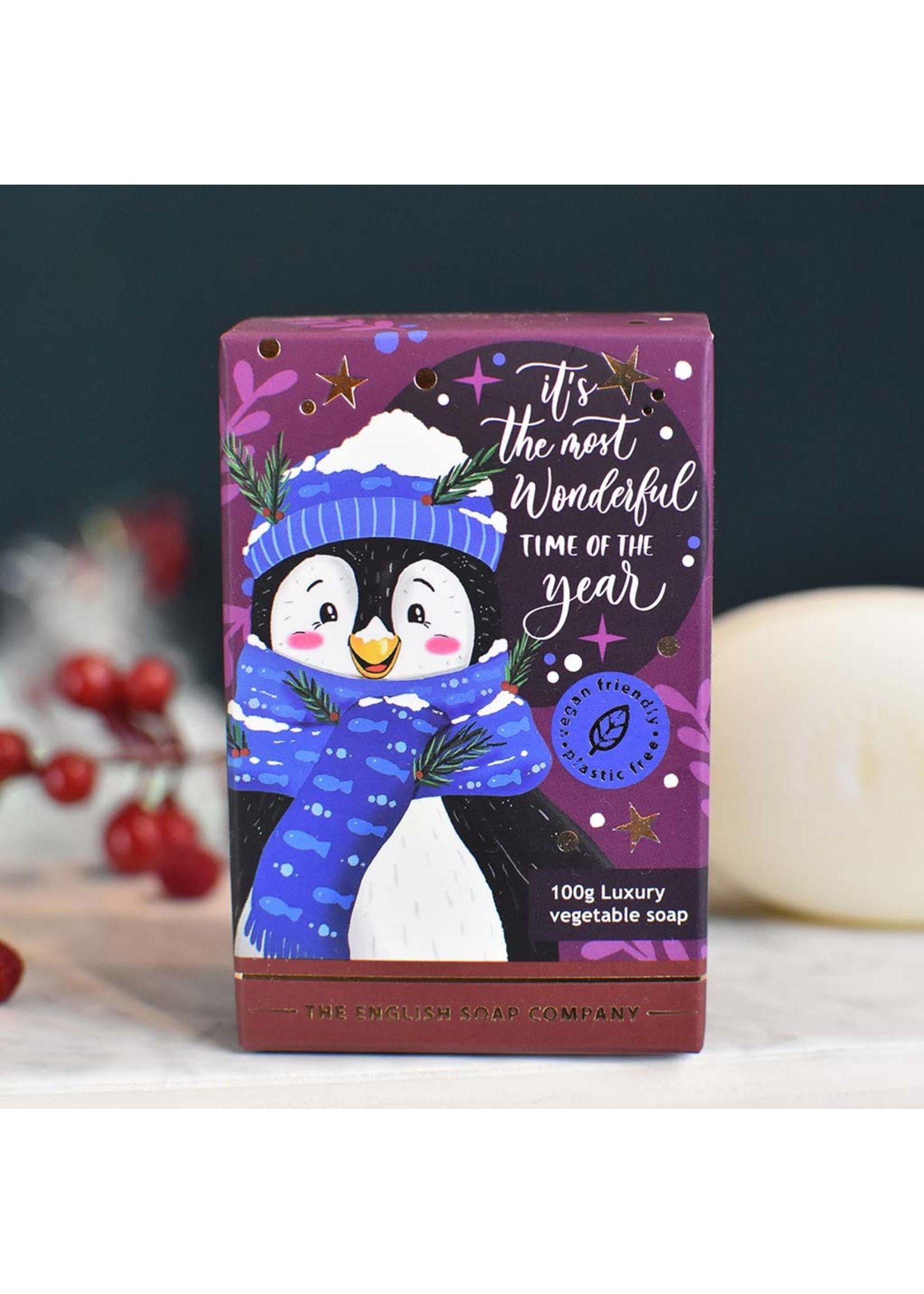 The English Soap Company Kerst Pinguïn Mini Zeep