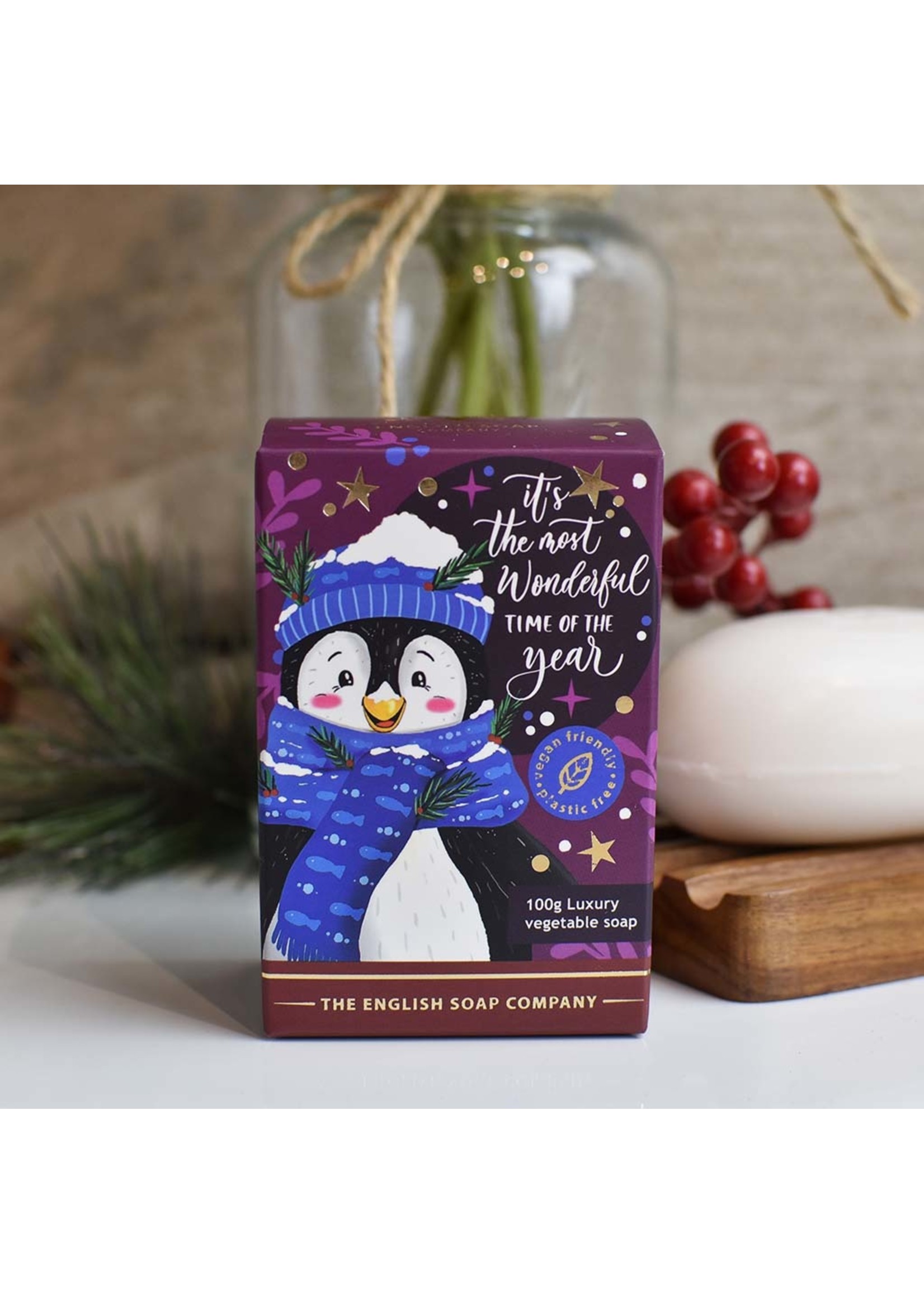 The English Soap Company Christmas Penguin Mini Soap