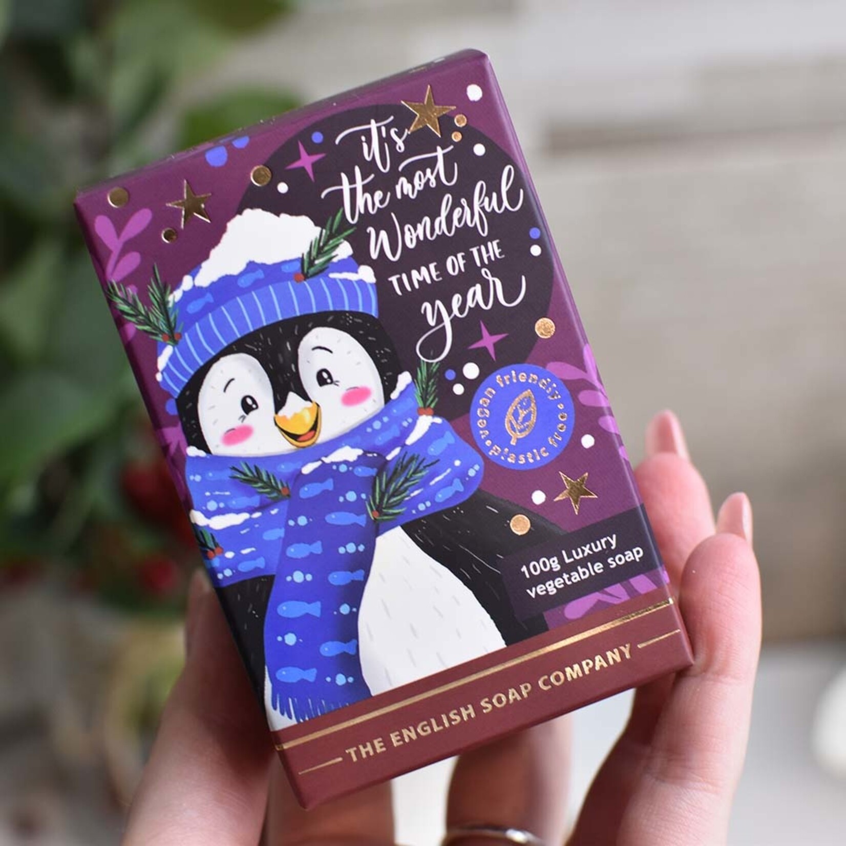 The English Soap Company Kerst Pinguïn Mini Zeep