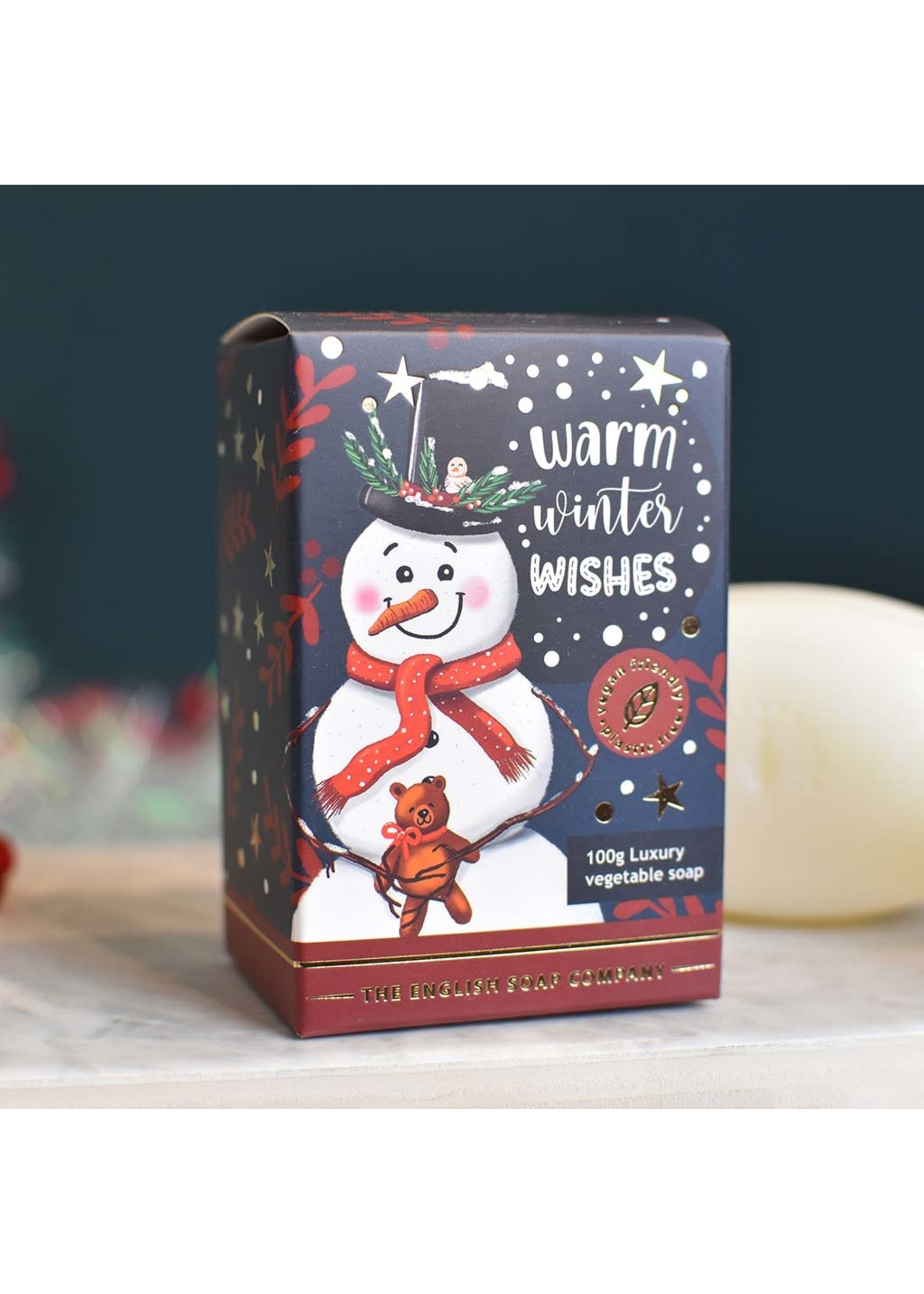 The English Soap Company Mini-zeep met kerstsneeuwman 100g