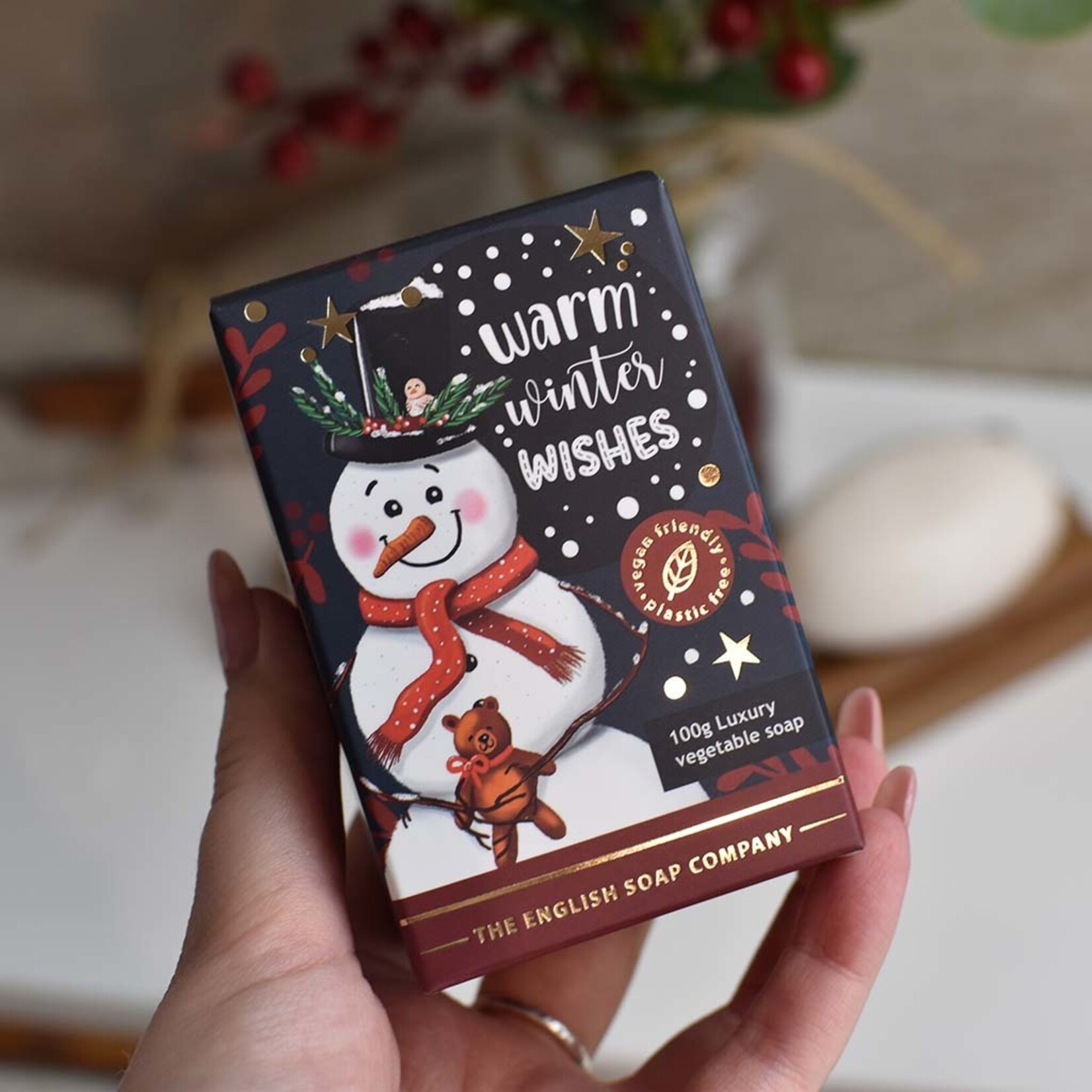 The English Soap Company Mini-zeep met kerstsneeuwman 100g