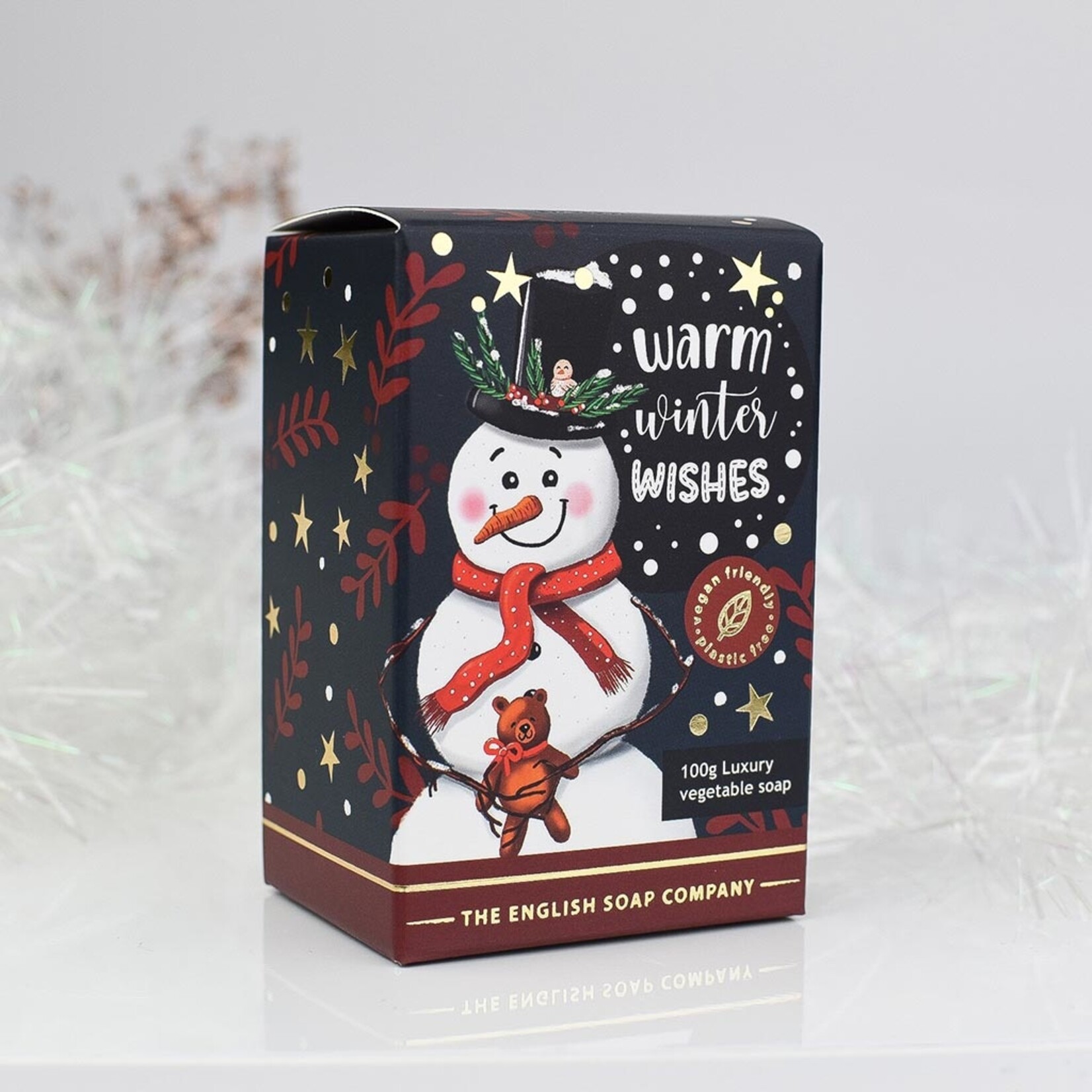 The English Soap Company Mini-zeep met kerstsneeuwman 100g