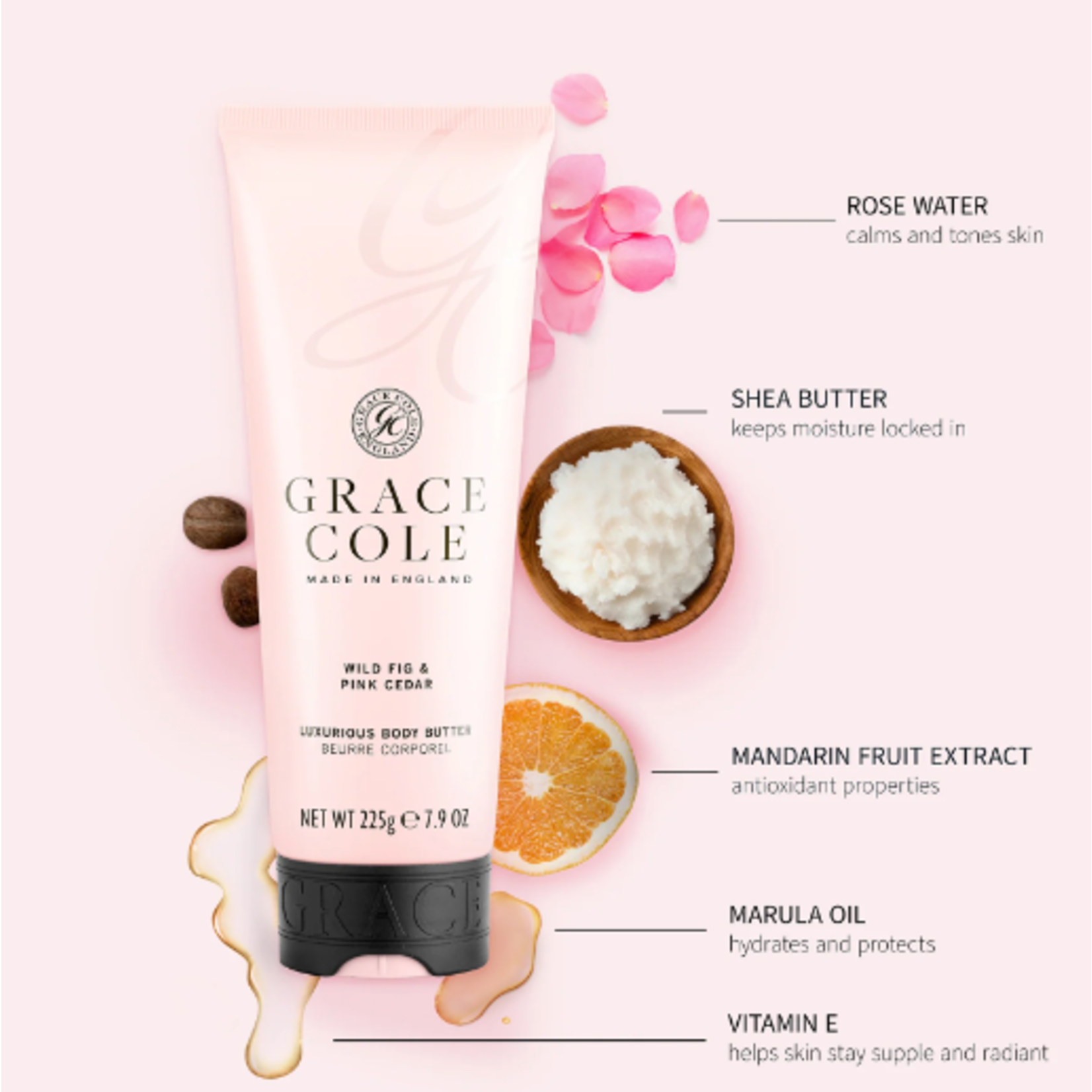 Grace Cole Body Butter Wild Fig & Pink Cedar