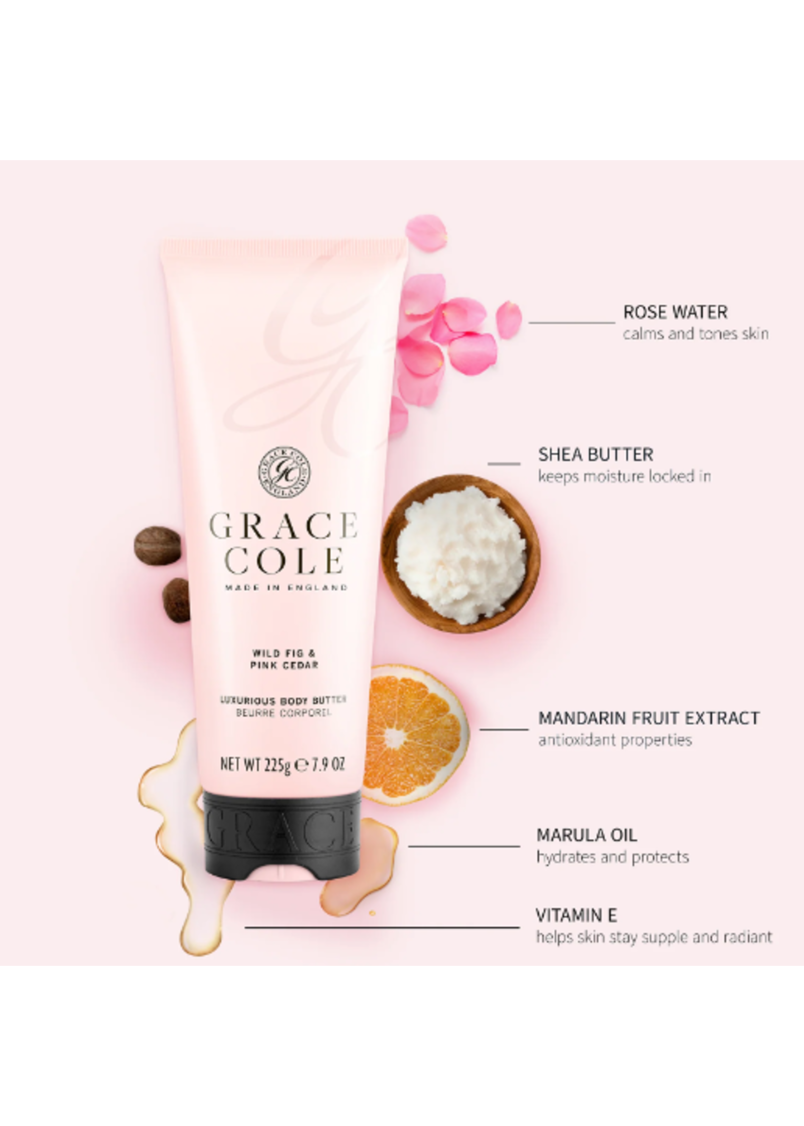 Grace Cole Body Butter Wild Fig & Pink Cedar