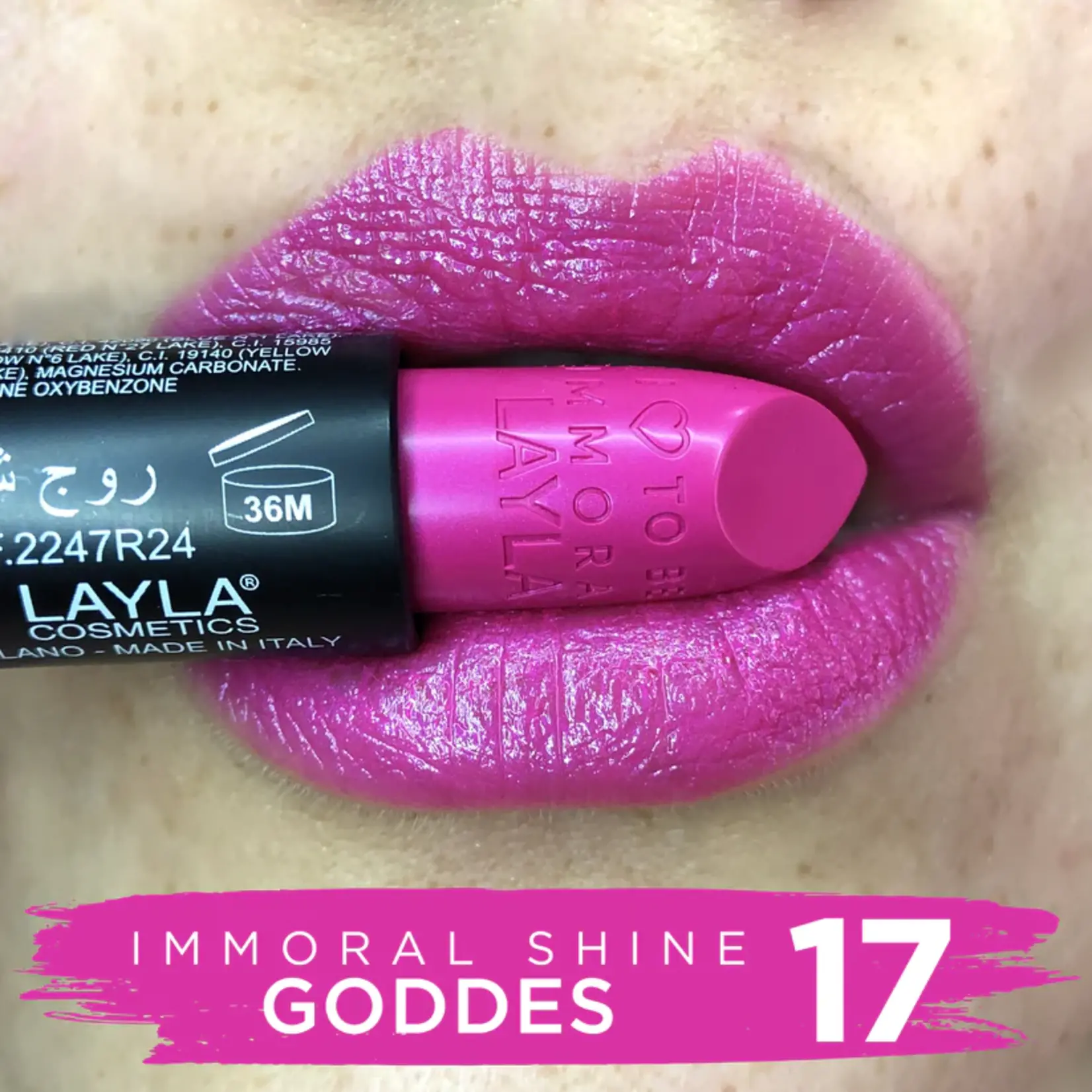 Layla Cosmetics IMMORAL SHINE LIPSTICK N°17 Goddess
