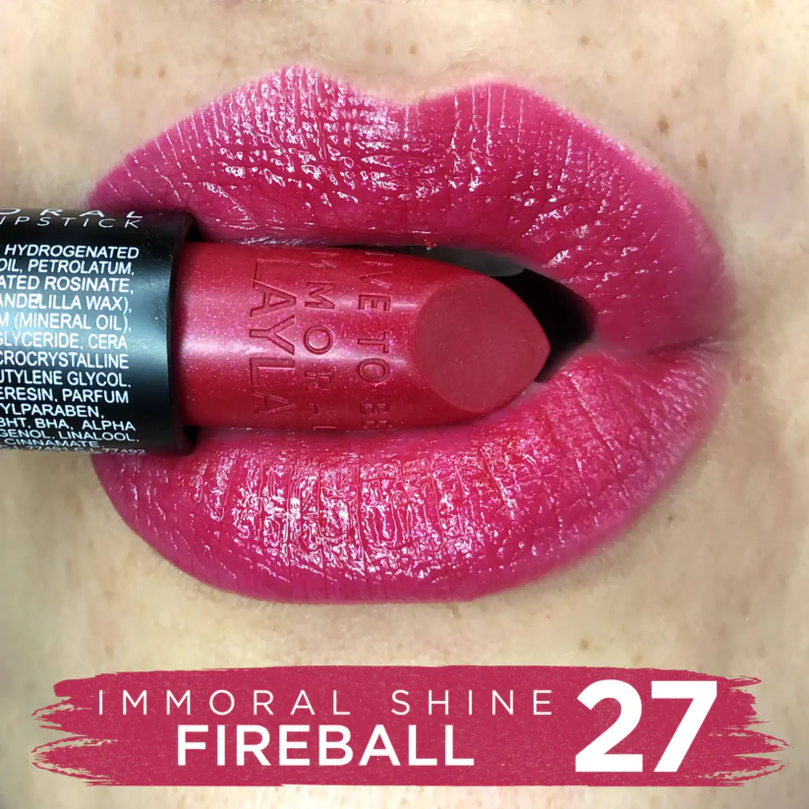 Layla Cosmetics IMMORAL SHINE LIPSTICK N°27 Fireball