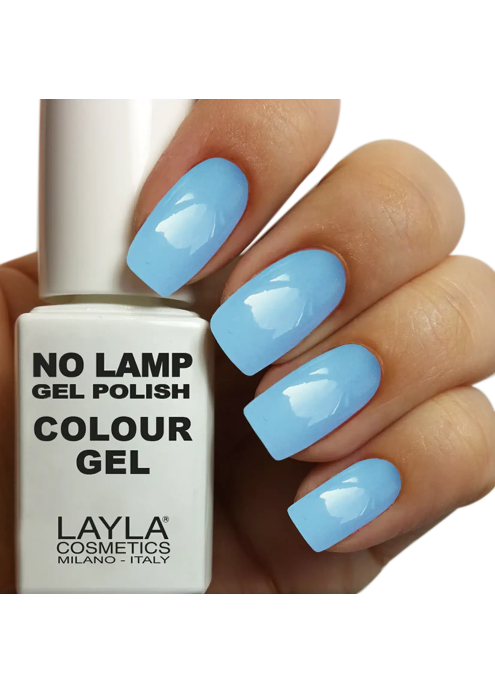 Layla Cosmetics NO LAMP GEL POLISH COLOR Breezy Blue N°18