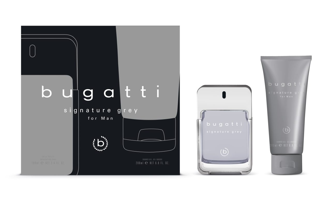 Signature Grey Giftset by Bugatti perfumes - ROSE Marie-Rose - Parfumerie PARFUMERIE MARIE
