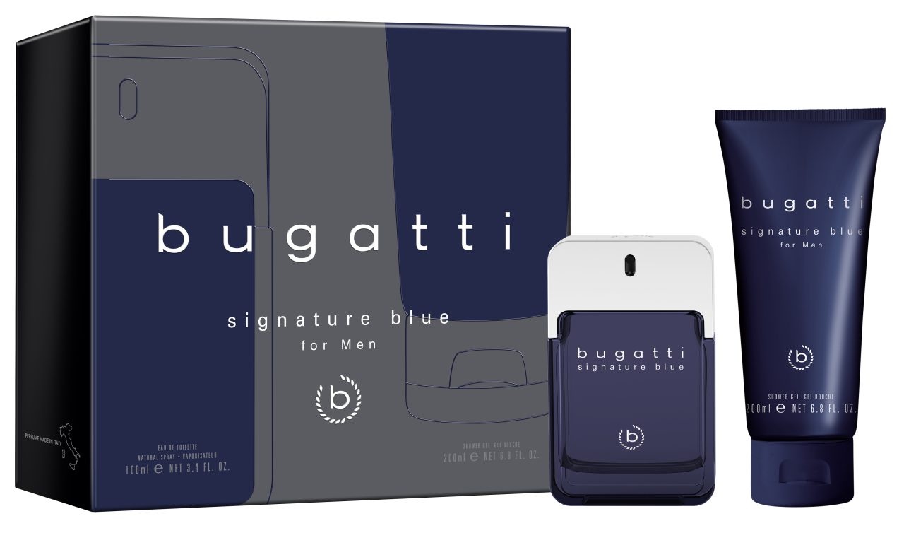 Signature Blue Giftset parfum voor Heren by Bugatti - Parfumerie Marie-Rose