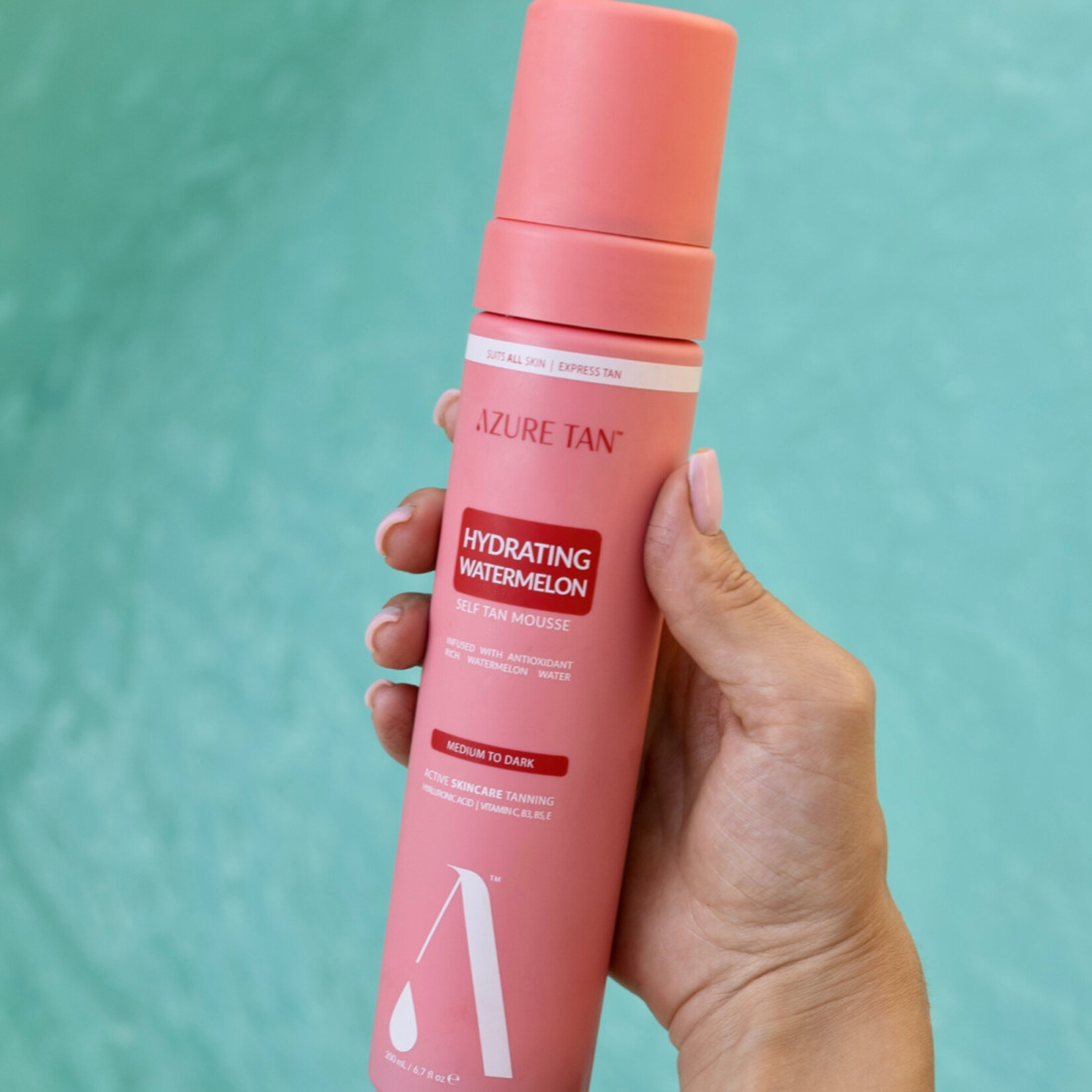 Azure Tan Self Tan Mousse HYDRATING WATERMELON Medium To Dark