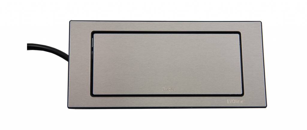 Evoline Backflip Rvs 2X230V1X Usb evoline kopen in de aanbieding