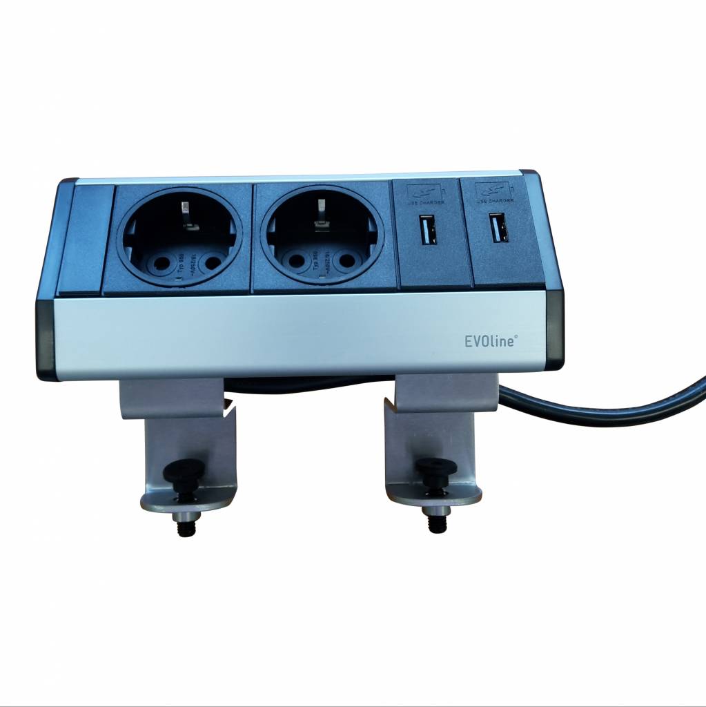 Evoline Dock Data Small Met Klem 2X230V 2X Usb Lader evoline kopen in de aanbieding