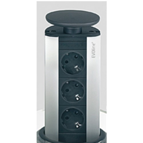 Evoline Port Data Zwarte Uitvoering 2X230V 2Xrj45 evoline kopen in de aanbieding