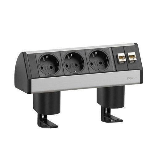 Evoline Dock Data Small Met Klem 3X230V 2X Rj45 evoline kopen in de aanbieding