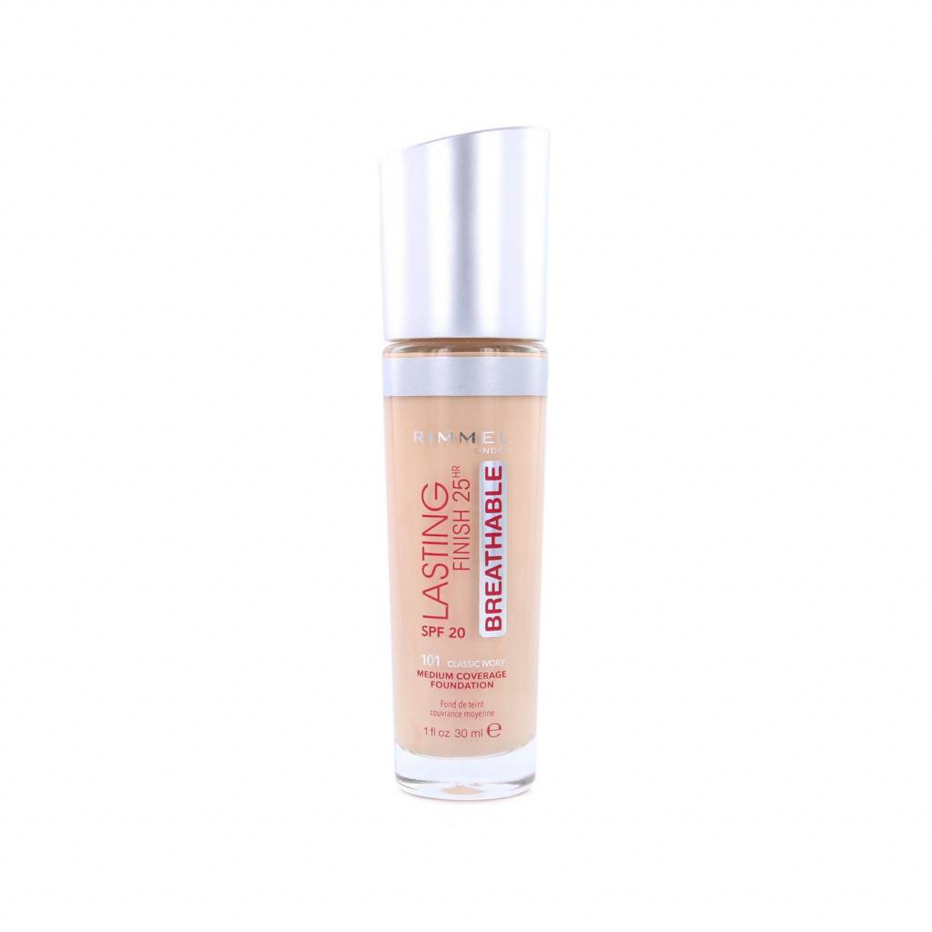 Rimmel Lasting Finish Breathable Foundation 101 Classic Ivory rimmel kopen in de aanbieding