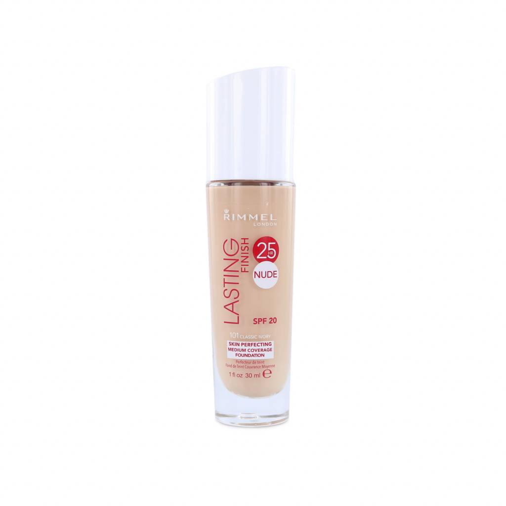 Rimmel Lasting Finish 25Hr Nude Foundation 101 Classic Ivory rimmel kopen in de aanbieding