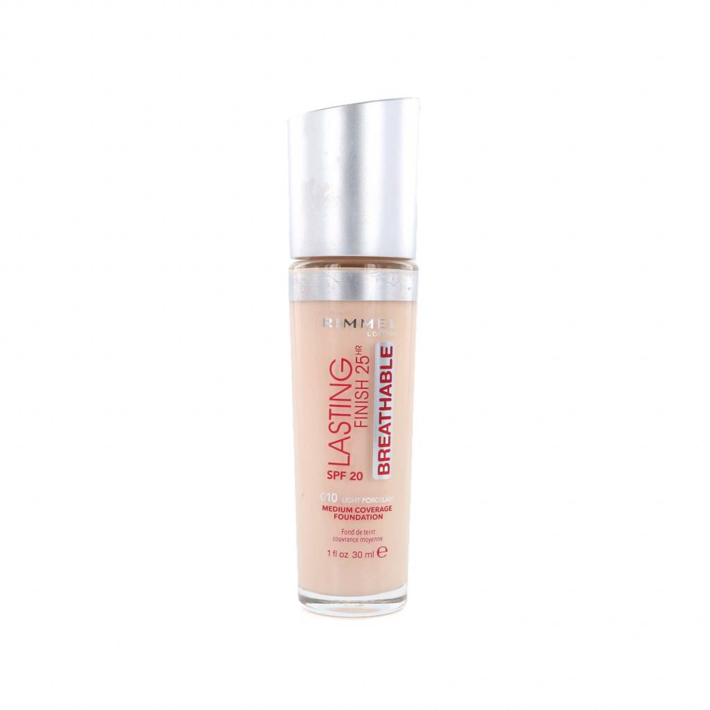 Rimmel Lasting Finish Breathable Foundation 010 Light Porcelain rimmel kopen in de aanbieding