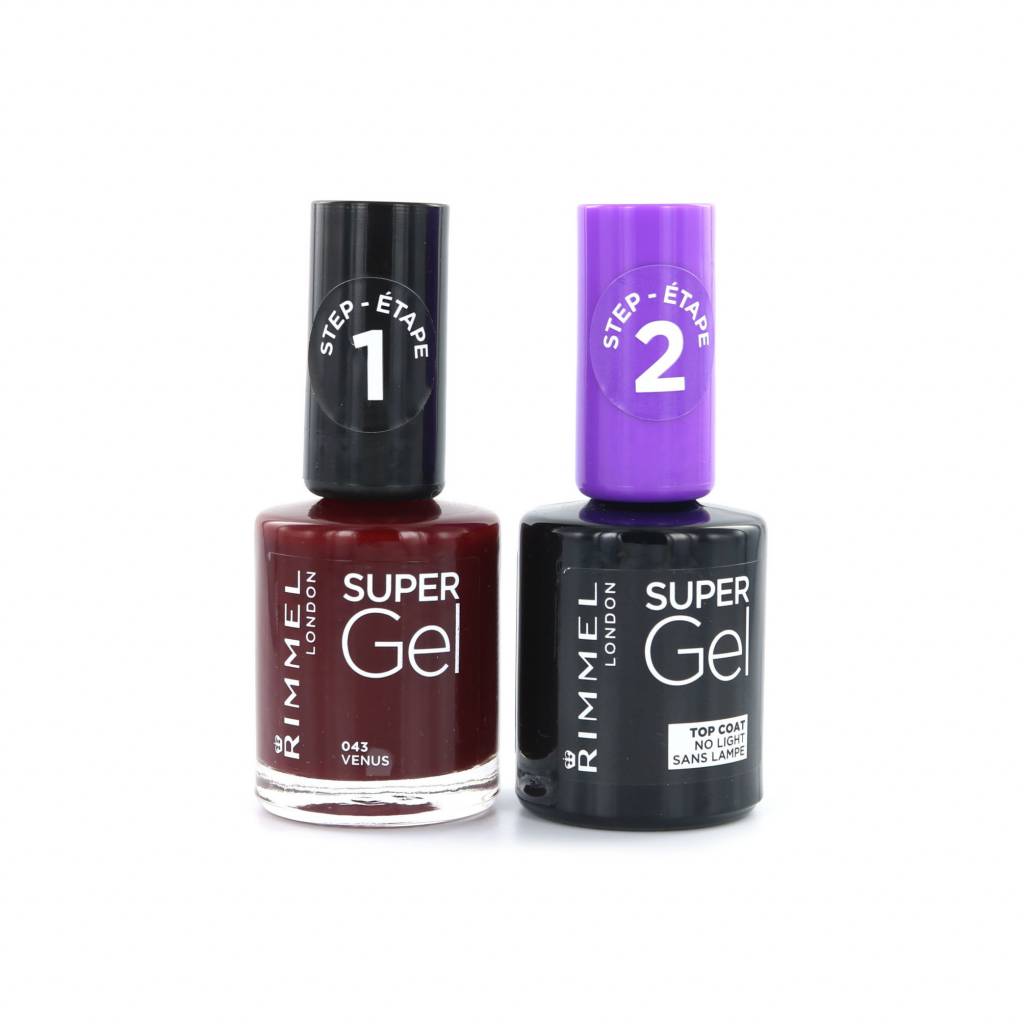 Rimmel Super Gel Duo Nagellak Zonder Doosje 043 Venus Topcoat rimmel kopen in de aanbieding