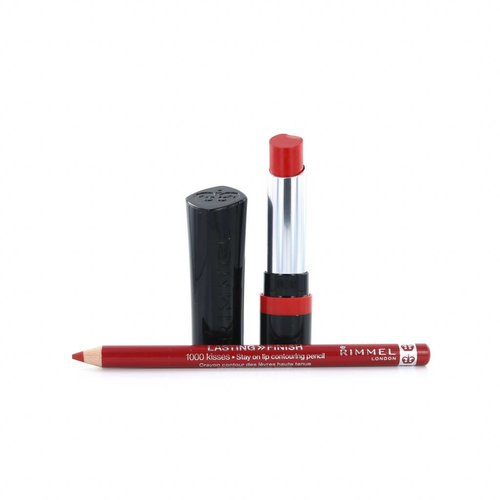 Rimmel The Only 1 Lipstick - 500 Revolution Red (+ Lasting Finish Lipliner - 021 Red Dynamite)