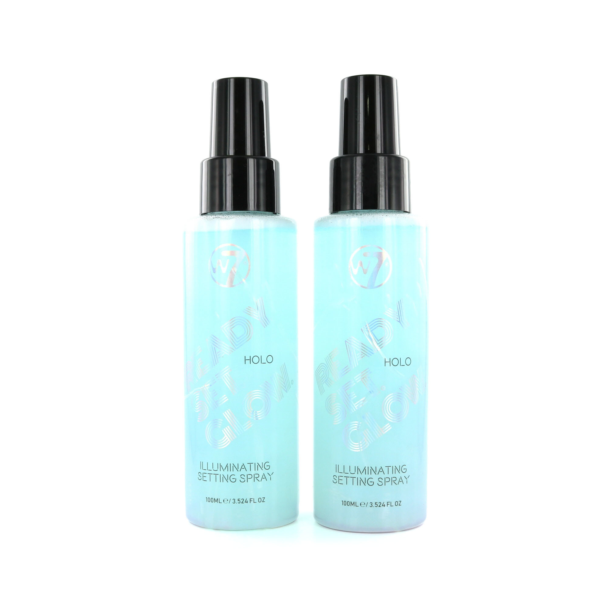 W7 Ready Set Glow Illuminating Setting Spray 2 Stuks Holo w7 kopen in de aanbieding
