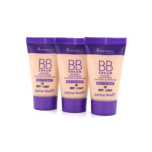 Rimmel Matte BB Cream - 00 Very Light (Testers 3 x 15 ml)