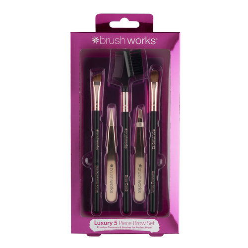 Brushworks HD Luxury Brow Set - Rose Gold