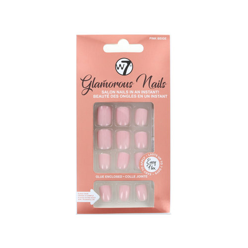 W7 Glamorous Nails - Pink Beige (met nagellijm)
