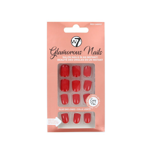 W7 Glamorous Nails - Red Carpet (met nagellijm)