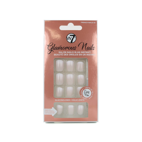 W7 Glamorous Nails - French Nails 02 (met nagellijm)