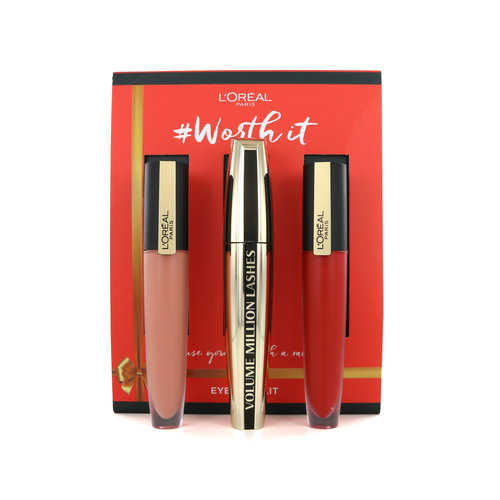 L'Oréal Eye & Lip Kit Worth It Cadeauset - Mascara Black + Lip Ink 110/115