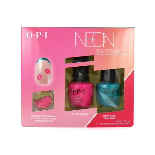 O.P.I Neon Collection Cadeauset - Festival French Nail Art